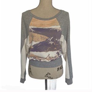 Alternative Apparel Landscape Print Sweatshirt S